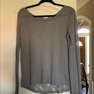 Gray aerie longsleeve with lace back